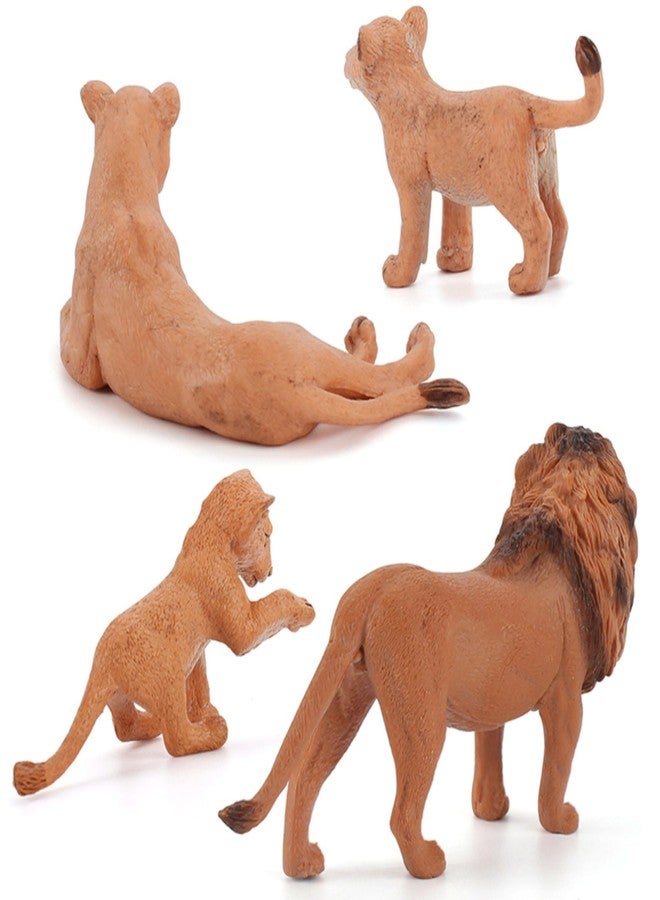 MALLEXO Wildlife Lion Animals Toy for Kids | 6 PCS Realistic Safari Sher Animal Toys Lion Family Action Figurine Model Playset for Boys & Girls Birthday Gifts for Children Education | Decoration Items - Image 5